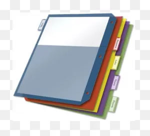 Blank Double Pocket Poly Dividers (5 Tab)-Assorted | Folders ClipartFlare.com