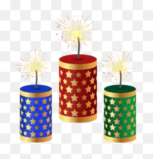 Fireworks Silhouette Sparkler Lampshade Pattern For Diwali - 7741X8000