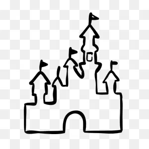 Fantasy Castle Hand Drawn Outline - Free Travel Icons