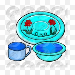 Dishes Picture For Classroom / Therapy Use - Great Dishes Clipart
