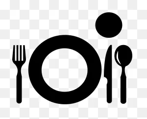 Dishes Clipart Plate Cutlery - Silueta Plato Y Cubiertos - Png ClipartFlare.com 