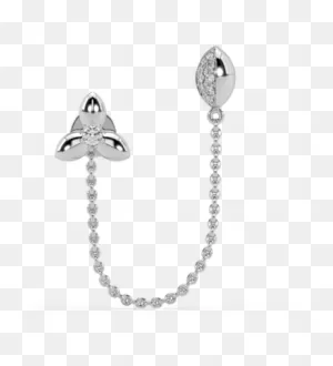 Anika Seed Diamond Stud Earring With Chain