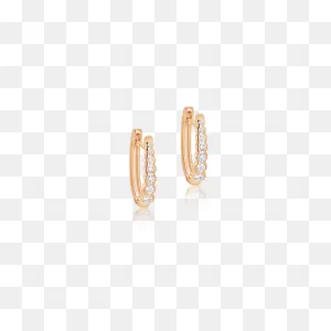 Aurora Diamond Hoop Earrings