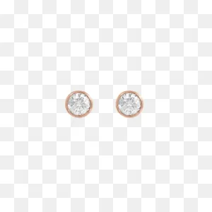 Earrings Rose Gold Ans Solitaire Diamonds |ClipartFlare Joaillerie