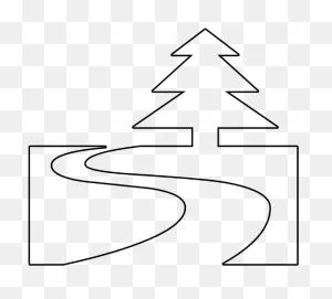 Dirt Road Clipart Walking Road - Outline Of A Trail , Transparent ClipartFlare.com 