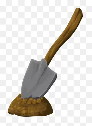 Shovel In Dirt - ClipartFlare