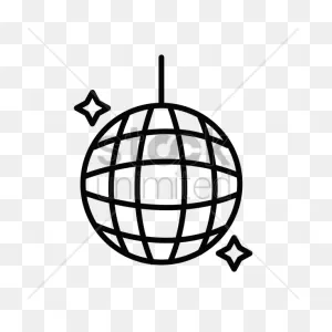 Disco Ball Vector Graphic Clipart - Disco Ball Doodle Png ClipartFlare.com 