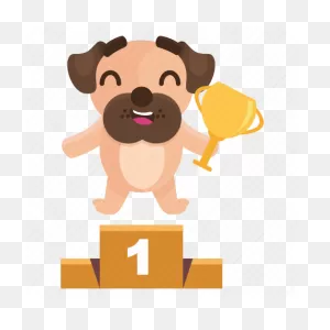 Award, Dog, Emoji, Emoticon, Pug, Sticker, Winner Icon - Download ClipartFlare.com 