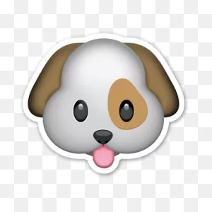 Dog Emoji Car Magnet
