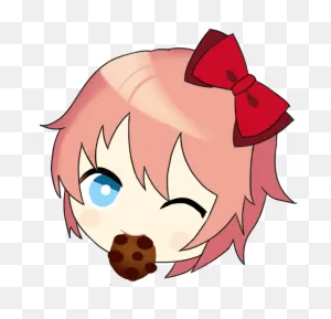Download Sayori Chibi With A Cookie Ddlc Png Sayori Chibi Natsuki ClipartFlare.com 