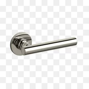 Buy Door Lever Handle On Rose - Nickel Bright Finish Online In India