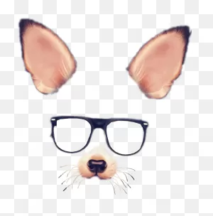 Snapchat Filters Clipart Face - Snapchat Dog Filter With Glasses ClipartFlare.com 