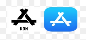 Kon Logo Vs - Apple App Store Logo - (590X268) Png Clipart Download