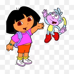 Dora Clip Art - Dora And Boots Gif - (553X554) Png Clipart Download