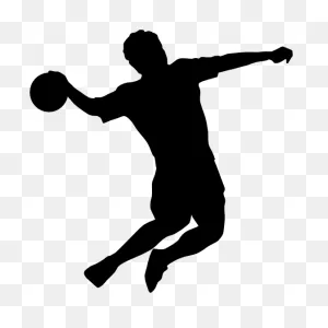 Dodgeball Player In Mid Air Sticker