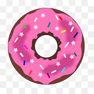 Donut With Pink Frosting And Sprinkles Clipart. Free Download ClipartFlare.com 