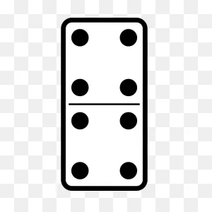 Domino Tile Double Four Vector Clip Art | Free PNG-WebP