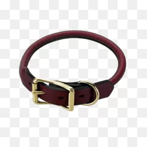 Red Leather Dog Collar Transparent Png - Stickpng