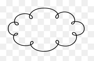 Black Doodle Cloud | Luvly | Free Clip Art, Clip Art, Doodles