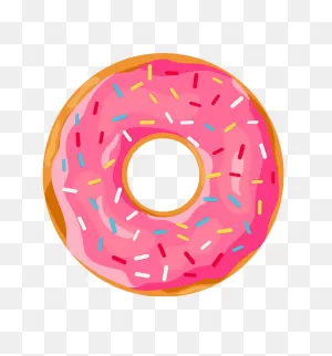 Pink Glaze Donut Clipart Transparent - ClipartFlare