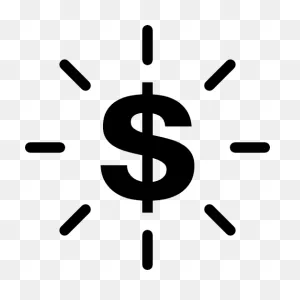 Dollar Sign With Light - Free Commerce Icons