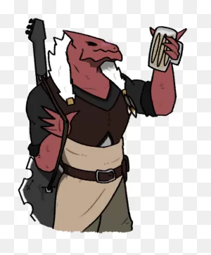 Oc] Heavy-Metal Dragonborn Bard Enjoying Some Drink : R/dnd