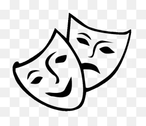 Drama Mask Theatre Transparent - Theatre Sad And Happy Face ClipartFlare.com 