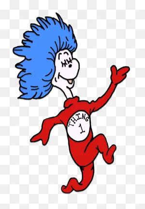 Medium Size Of Coloring Design - Dr Seuss Thing 1 Clipart - Full ClipartFlare.com 
