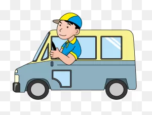 Driving Clipart Delivery Driver - Delivery Driver Clip Art Png ClipartFlare.com 