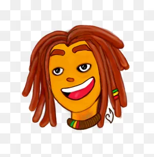 Dreadlocks Clip Art Drawing Cartoon Image - Hoonigan Watercolor ClipartFlare.com 