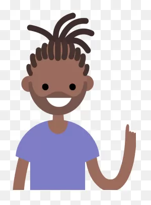 Persona John Wa3 - Cartoon Character With Short Dreads Clipart ClipartFlare.com 