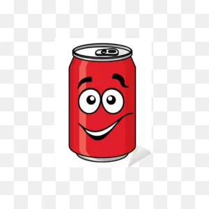 Red Cartoon Soda Or Soft Drink Can Sticker • Pixers® - We Live To ClipartFlare.com 