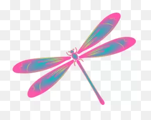 Dragonfly Clip Art | Dragonfly In Flight Blue Green Pink Clip Art ClipartFlare.com 
