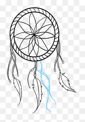 How To Draw Feathers On A Dreamcatcher Free Vectors - How To Draw ClipartFlare.com 