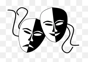 File:comedy And Tragedy Masks Without Background.PNG-WebP - Wikimedia ClipartFlare.com 