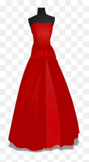 Wedding Dress Clipart - Red Long Dress Png Clipart Transparent Png ClipartFlare.com 