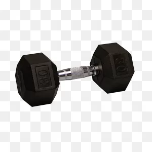 30 Lb Rubber Coated Hex Dumbbell
