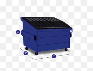 3 Yard Dumpster With Lids And Wheels | Budget Bins