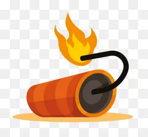 Fire Bomb Sticker By Dynamite Clothing