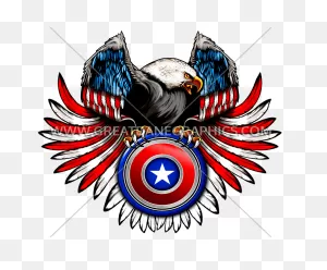 Flag Eagle Wings | Production Ready Artwork For T-Shirt Printing
