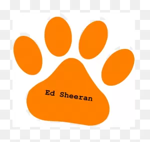 Orange Paw Ed Sheeran Text Clip Art At ClipartFlare ClipartFlare.com - Vector Clip Art ClipartFlare.com 
