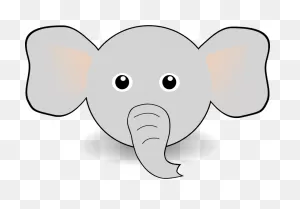 Elephant Head On A Black Background Free Image Download