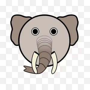 Elephant Head Clipart Black And White - ClipartFlare