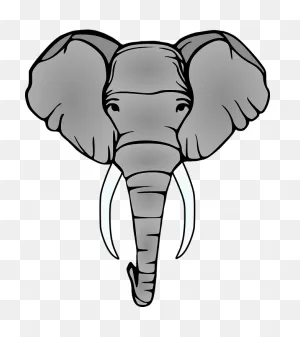 Elephant Head Tusks - Free Vector Graphic On ClipartFlare