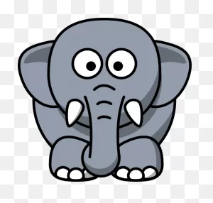Elephant Head Cartoon - ClipartFlare
