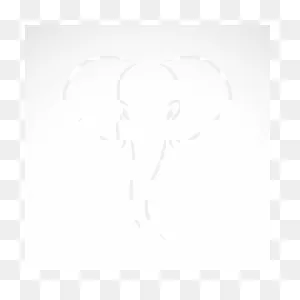 Simple Color Vinyl Elephant Head | ClipartFlare