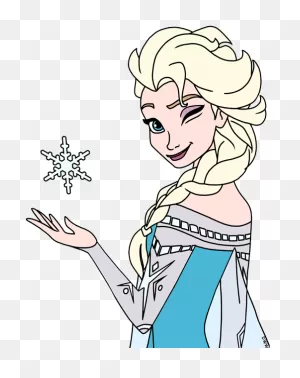 Elsa Snowflake Elsa Smiling Elsa Winking - Elsa Clipart - Png ClipartFlare.com 