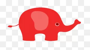 Red Clipart Baby Elephant - Red Elephant Clipart | Full Size Png ClipartFlare.com 