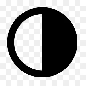 Shapes, Half Full, Half Empty, Circle, Semicircles, Round, Shadow Icon