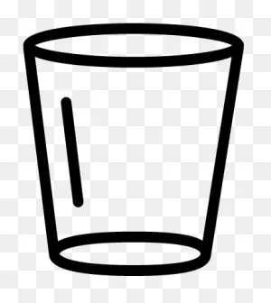 Empty Glass Vector - Empty Glass Clipart Black And White | Full ClipartFlare.com 